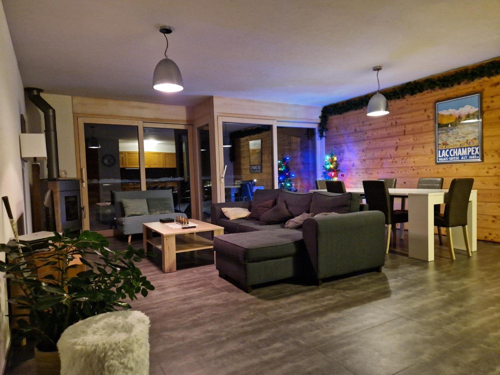 Superbe Appartement Champex-Lac Avec Piscine Et Sauna Dış mekan fotoğraf